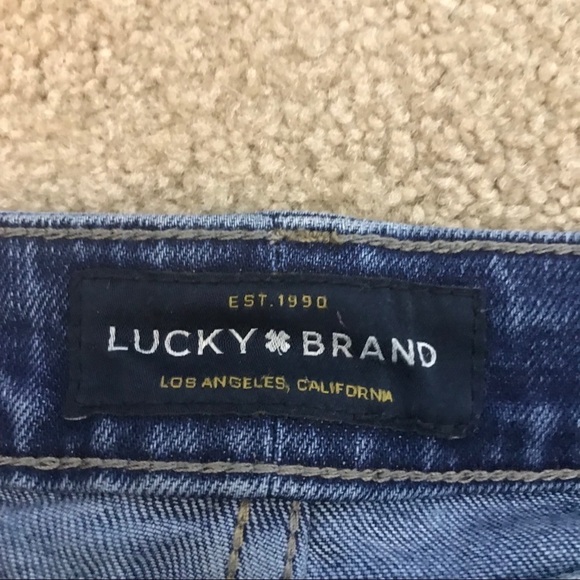 Lucky Brand ORTA Premium High Rise Floral Print Jeans Raw Hem Size 10/28 - Picture 5 of 7